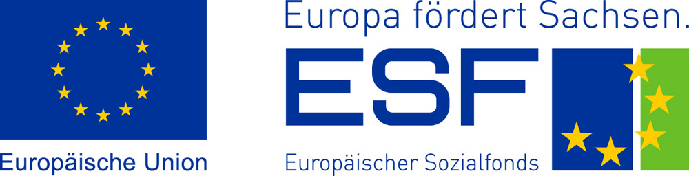 Logo ESF Europa fördert Sachsen